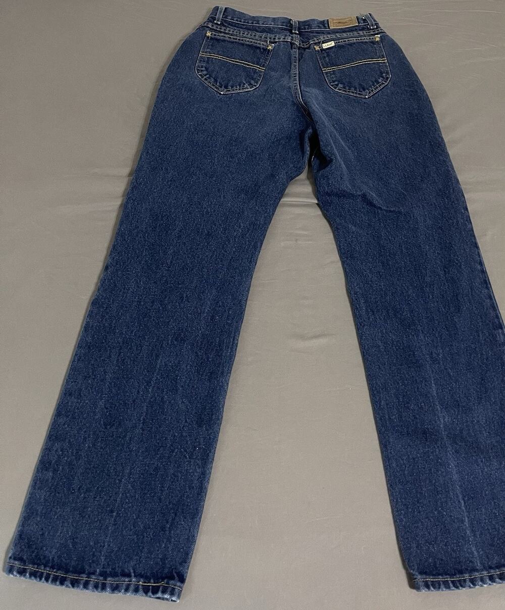 Vtg 80s LL Bean Union Made High Rise Jeans USA 27x30 Tag 14 Mom Denim